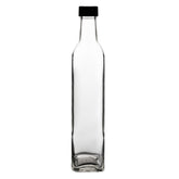 CONSOL SQUARE OIL/VINEGAR BOTTLE WITH BLACK LID, 500ML
