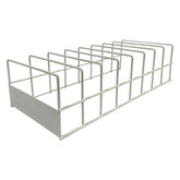 REGENT 8 SLOT PLATE/BOWL STORAGE RACK POWDER COATED WHITE, 380X150MM