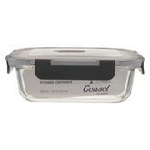 CONSOL MADRID RECT. STORAGE CONTAINER WITH VENTED CLIP ON LID, 630ML
