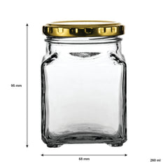 CONSOL CATERING SQUARE JAR, 260ML
