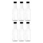 CONSOL WORCESTER SAUCE BOTTLES WITH BLACK LIDS 6PK, 125ML