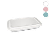 MARINEX RECT. ROASTERS WITH COLOURED PLASTIC LIDS, 1.6L