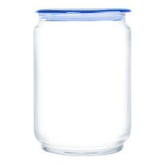 LUMINARC FLAT LID JAR BLUE, 1LT