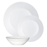 LUMINARC STAIRO WHITE OPAL DINNERWARE 12PCS SET