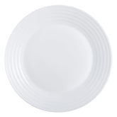 LUMINARC STAIRO WHITE OPAL TEMPERED GLASS SIDE PLATE, 190MM DIA