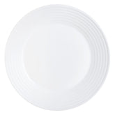 LUMINARC STAIRO WHITE OPAL TEMPERED GLASS LARGE DINNER PLATE, 270MM DIA