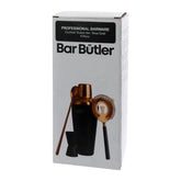 BAR BUTLER MATTE BLACK COCKTAIL AND ROSE GOLD SHAKER 4PCS SET