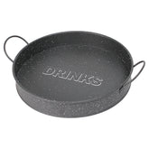 BAR BUTLER BAR TRAY GREY MOTTLED WHITE, 370MM DIA