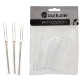 BAR BUTLER CLEAR COCKTAIL PLASTIC FORKS 24PK, 105MM