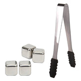 BAR BUTLER ICE CUBES WITH TONG STAINLESS STEEL 6 PIECE SET