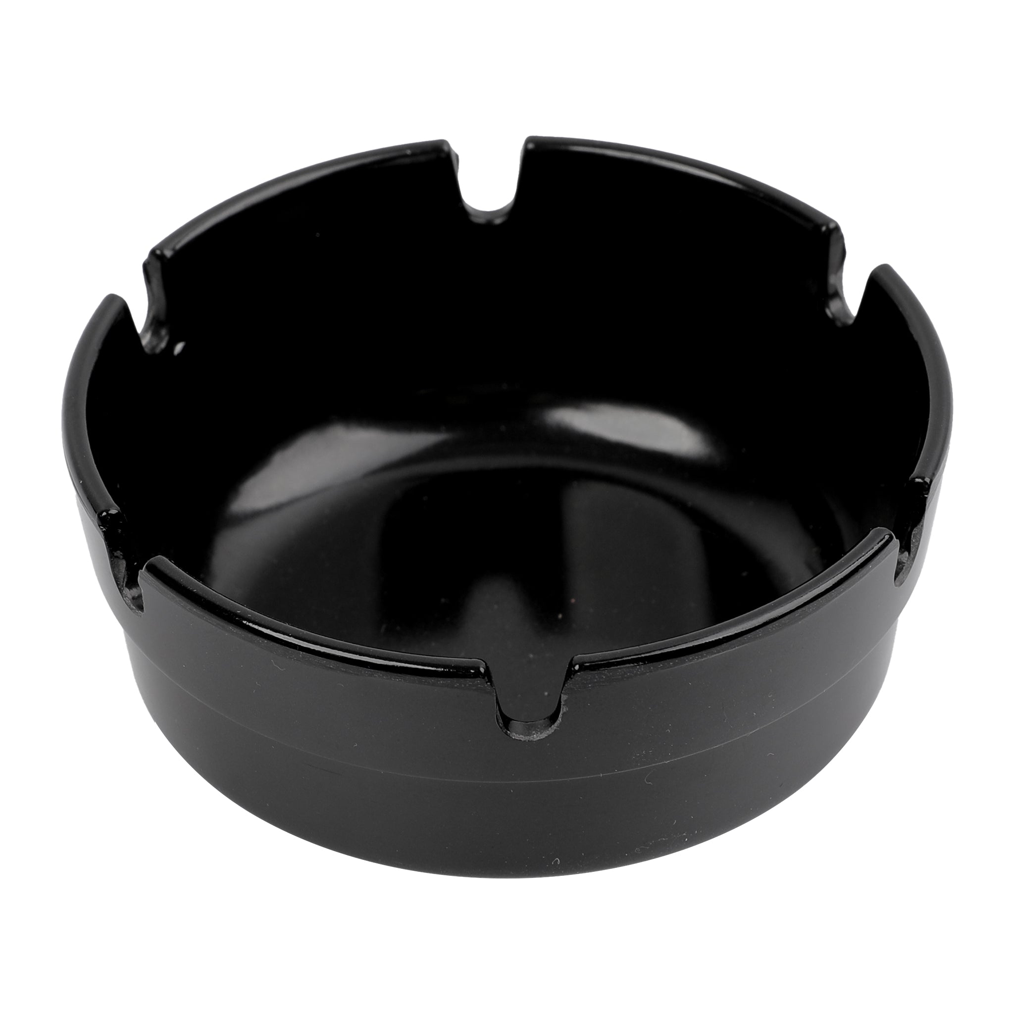 REGENT ASHTRAYS BLACK MELAMINE 4PK, 100MM DIA
