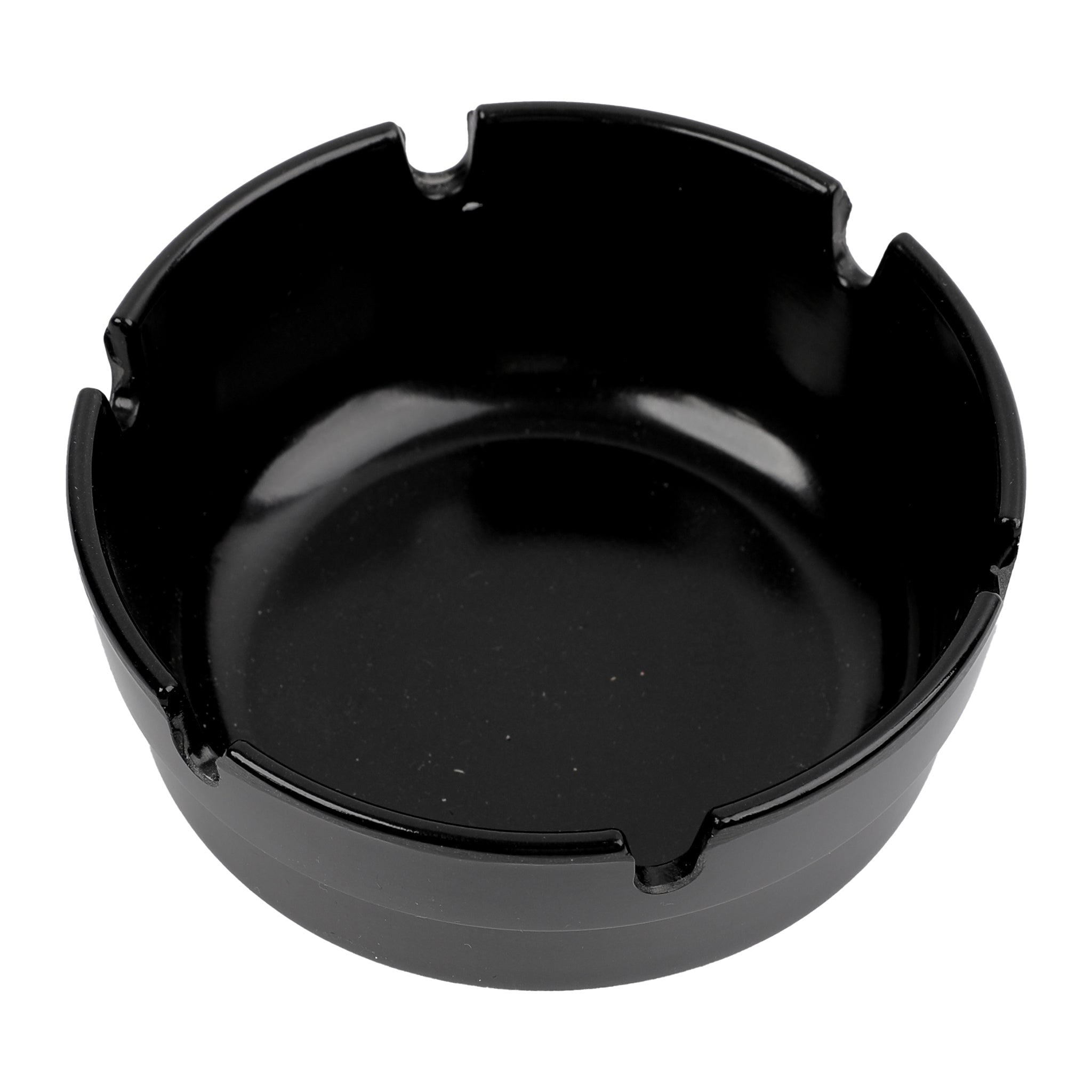 REGENT ASHTRAYS BLACK MELAMINE 4PK, 100MM DIA