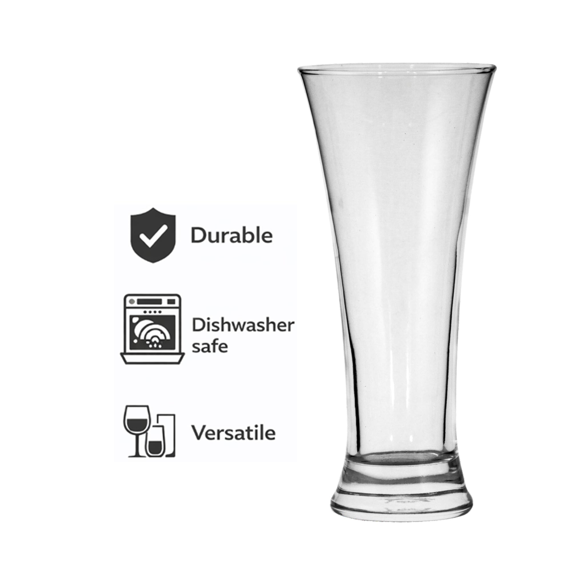 CONSOL BERLIN PILSNER GLASS 4PK, 320ML