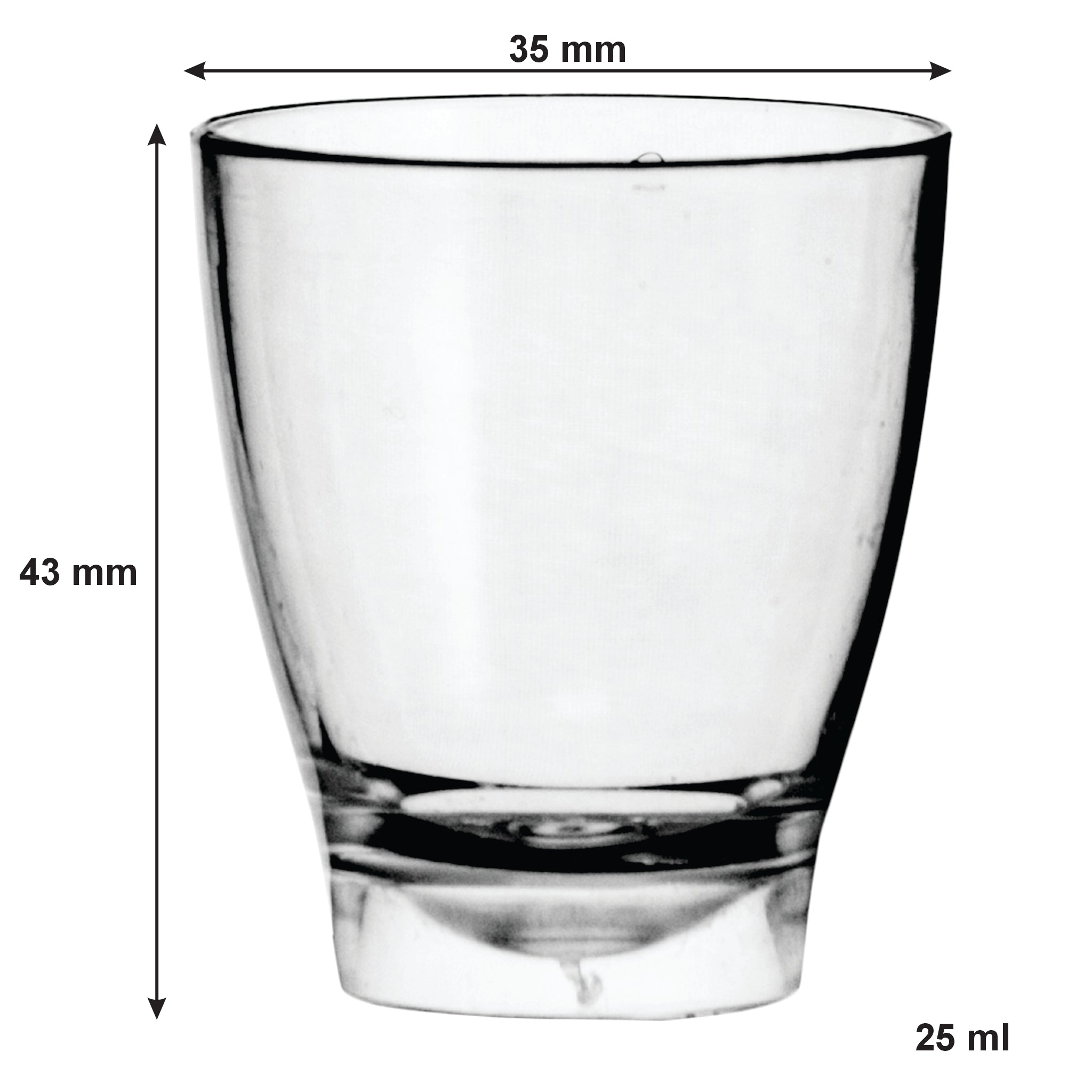 BAR BUTLER 10 CLEAR PLASTIC SHOT GLASSES 25ML ON A TRAY 11PCS SET