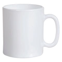 LUMINARC EVOLUTION PEPS WHITE OPAL GLASS CAN SHAPE MUG, 320ML