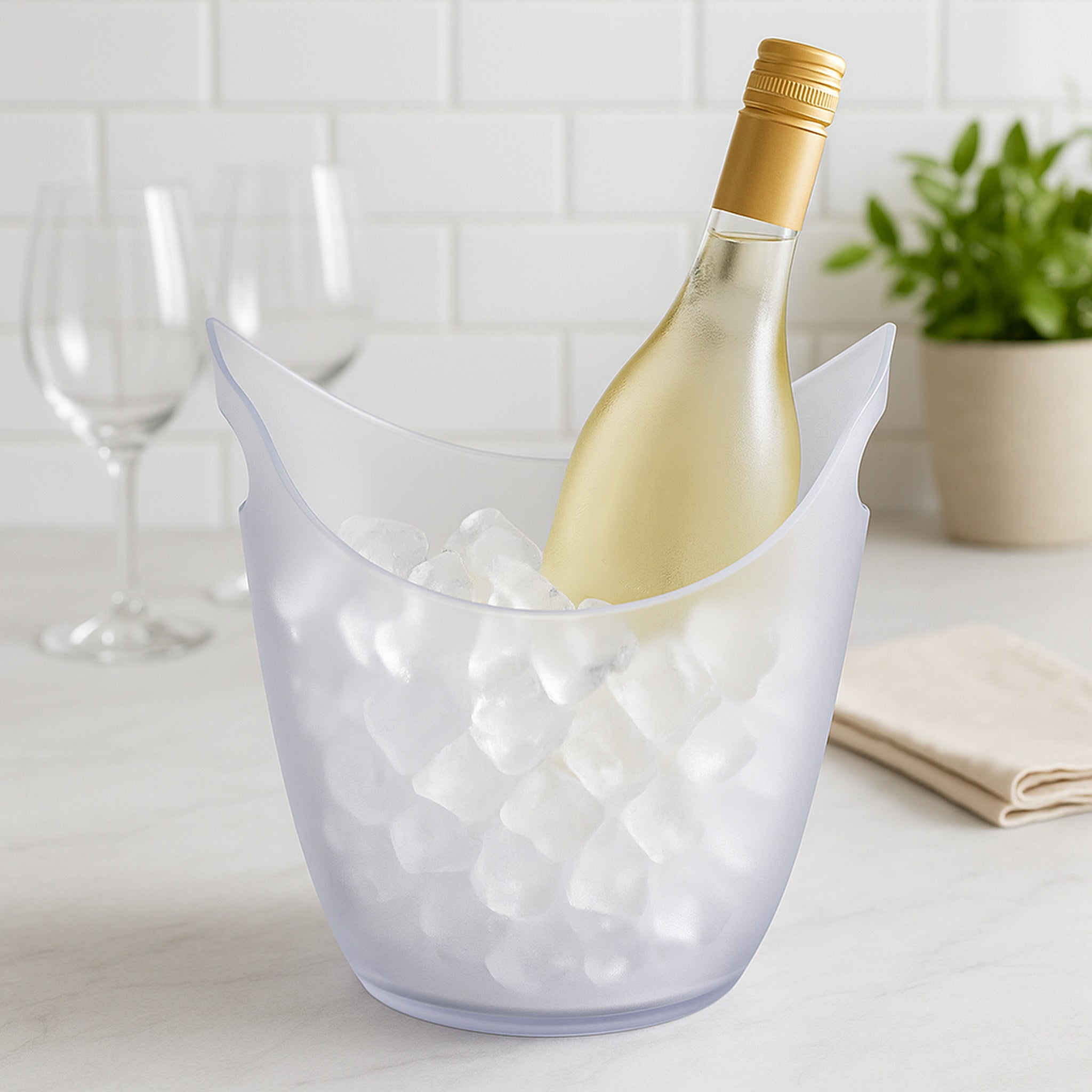 BAR BUTLER ICE BUCKET OPAQUE PS PLASTIC, 4L